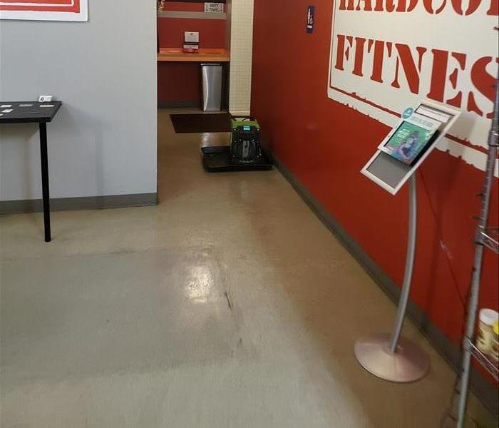 gym with water damage 