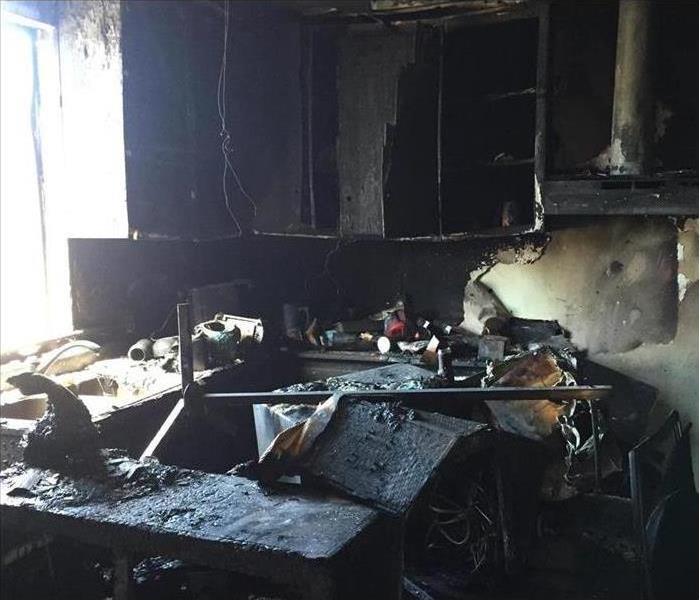 house with fire and soot damage 