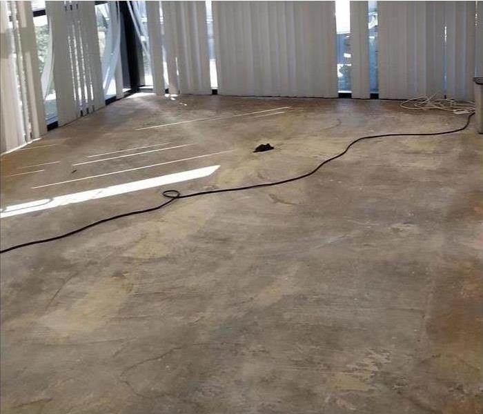 dried subfloor in commercial space